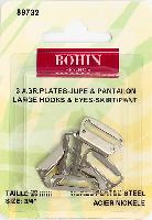 Agrafes plates Bohin, 20 mm, Argent ou Noir