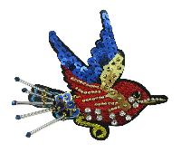 Oiseau, bijou  coudre collection Bohin, 13 X 12 cm