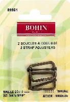 Boucles  coulisse 20 mm Bohin, 2 coloris