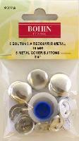 Boutons  recouvrir mtal Bohin, 19 mm, 5 pices