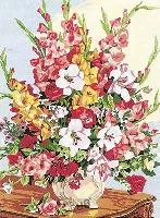 Bouquet de Glaeuls, kit canevas Seg, 45 X 60 cm