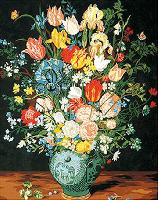 Le Vase Bleu d aprs le peintre J.Brueghel, kit canevas Seg de Paris
