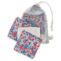 Lingettes + sac filet, kit couture Liberty collection Com 1 Idee