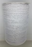 Elastique plat Blanc, largeur 7 mm, vendu au mtre
