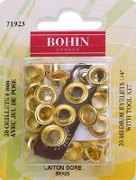 Oeillets dors 6 mm avec jeu de pose Bohin
