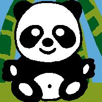 Panda, kit canevas dbutant Luc Crations