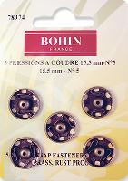 Pressions  coudre Bronze Antique Bohin, 15.5 mm