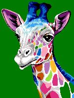 Les tâches de Girafe, kit canevas Margot, 40 X 50 cm