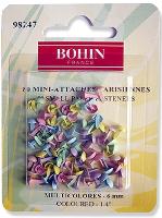 Attaches Parisiennes Multicolores 6 mm Bohin, 80 unités