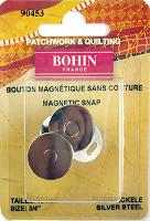 Bouton magnétique sans couture Bohin, 18 mm, 3 coloris 