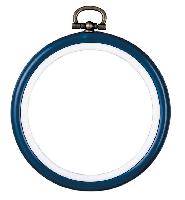 Cercle à broder Bleu Vervaco, diamètre 7.5 cm