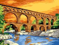 Le Pont du Gard, canevas Seg de Paris 60 X 80 cm
