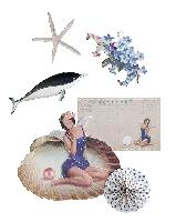 Coffret bord de mer, décoration Tilda,  collection " The Seaside Life ", 100 pièces