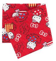 Candy Rouge, coupon tissu Hello Kitty, 50 X 54 cm, 4 unités