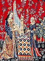 La Dame à la Licorne " l Ouïe ", kit canevas Margot de Paris