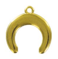 Double corne doré, breloque bijoux Liberty, sachet de 5 unités