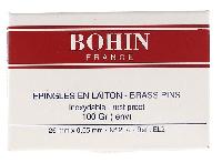 Epingles  à piquer en laiton Bohin, 26 X 0.65 mm, boîte de 100 g