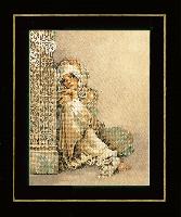 Femme Arabe,  kit point de croix compté sur toile étamine imprimée, Lanarte