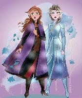 Elsa et Anna, kit broderie Diamant Vervaco
