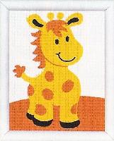Girafe, kit canevas enfant & débutant Vervaco