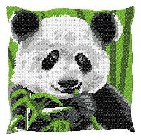 Panda, kit coussin canevas Luc Créations