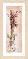 Rose Botanique, kit point de croix compté sur toile de Lin imprimée, Lanarte