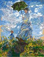 Femme à l Ombrelle d après Monet, canevas Margot de Paris