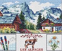 Les Alpes, kit point de croix Marie Coeur