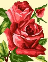Roses, kit canevas Margot de Paris