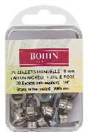 Oeillets argentés 8 mm avec jeu de pose Bohin