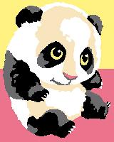 Panda, kit canevas débutant Luc Créations