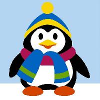 Pingouin Hiver, kit canevas enfant seg