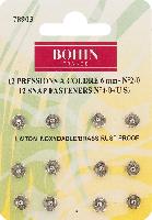 Pressions à coudre Argenté Bohin, 6 - 7 - 8 - 9 mm