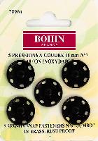 Pressions à coudre Laiton Noire Bohin, 18 mm